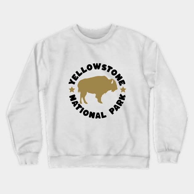 YellowsStone National Park Buffalo Crewneck Sweatshirt by HUNTINGisLIFE